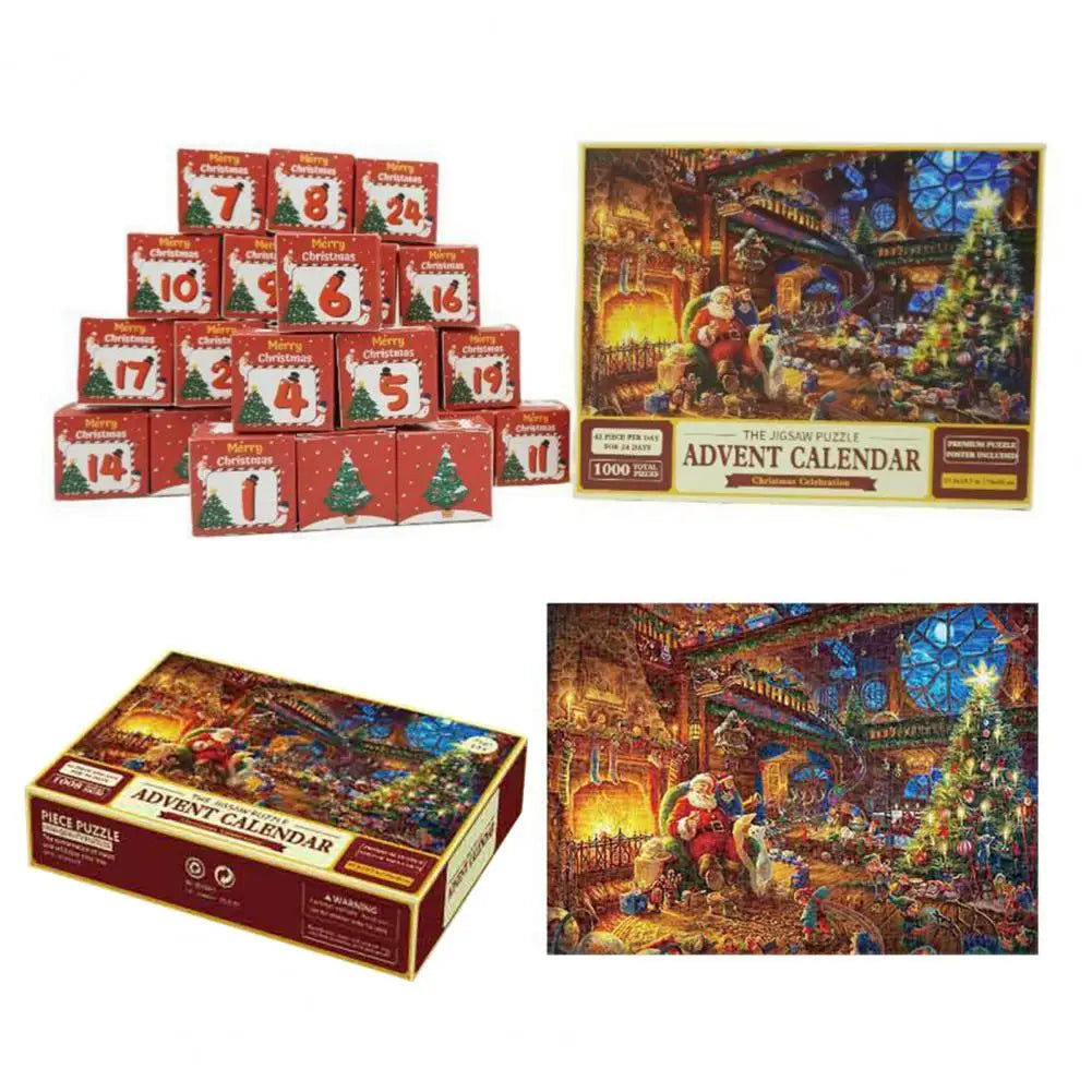 Advent calendar with puzzles and countdown