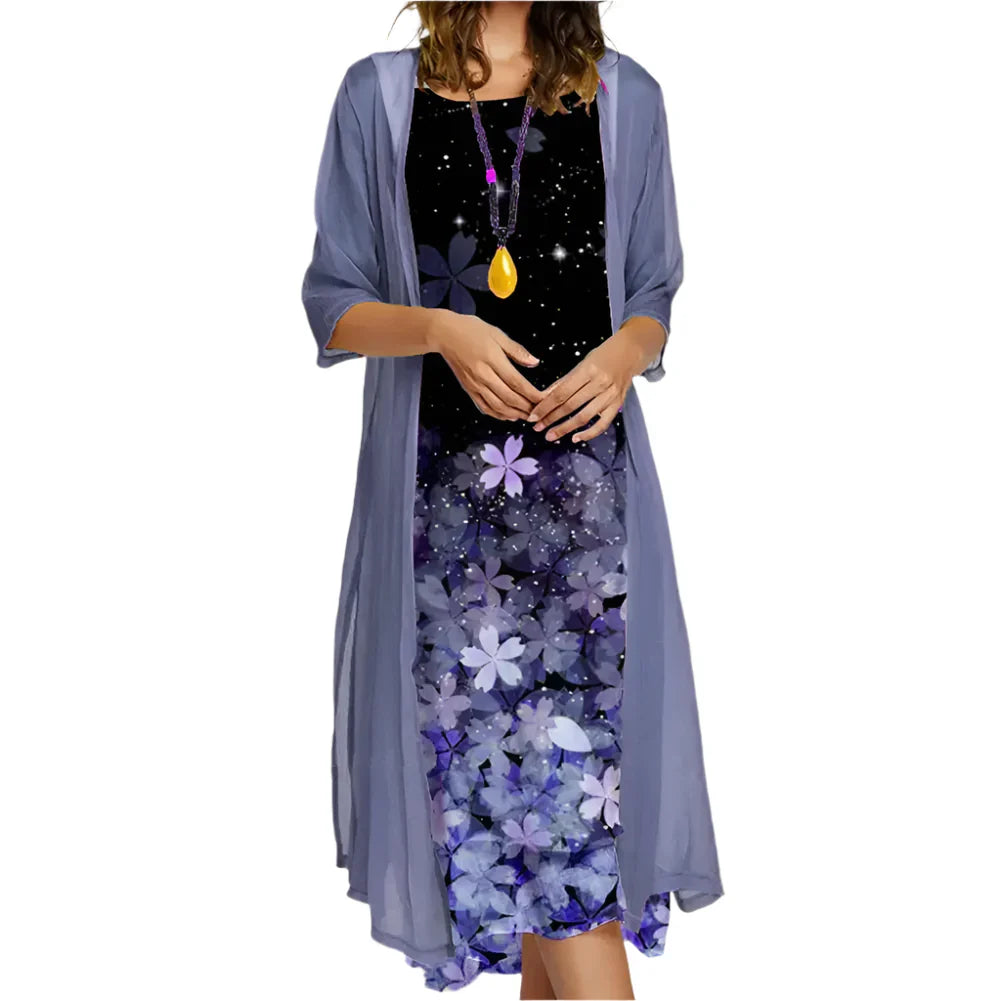 Liva Round Neck Dress for Women in a Light and Elegant Design