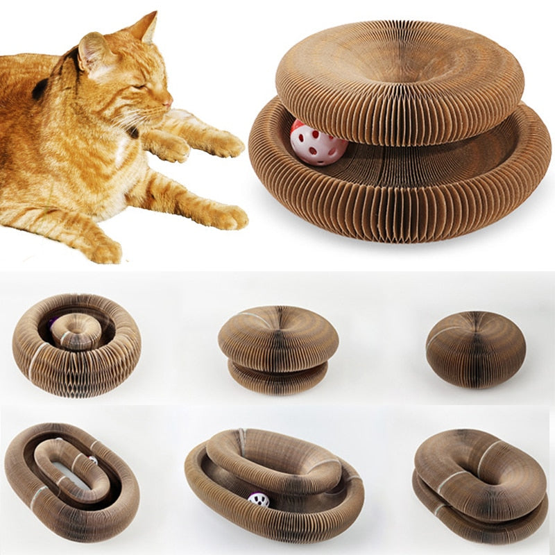 FurPlay - Magic Foldable Cat Scratching Board With Tinkling Ball