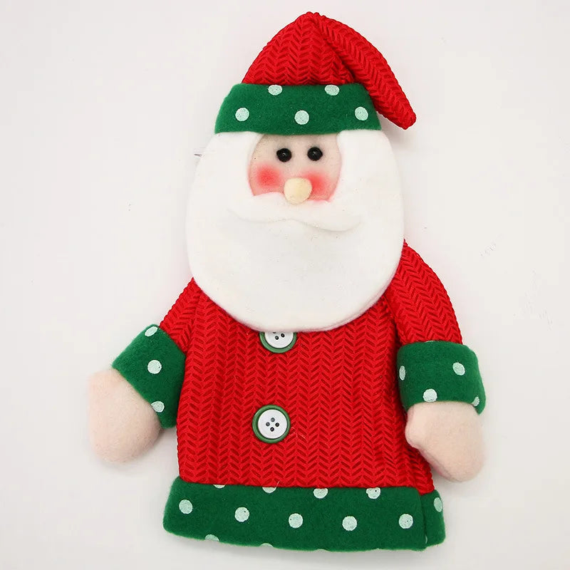 Cartoon Knitted Santa Wine Bottle Cover