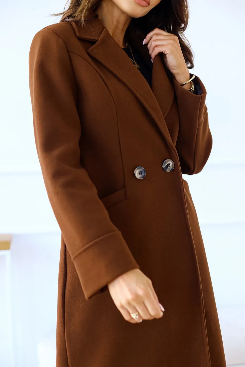 Sara long wool coat for women