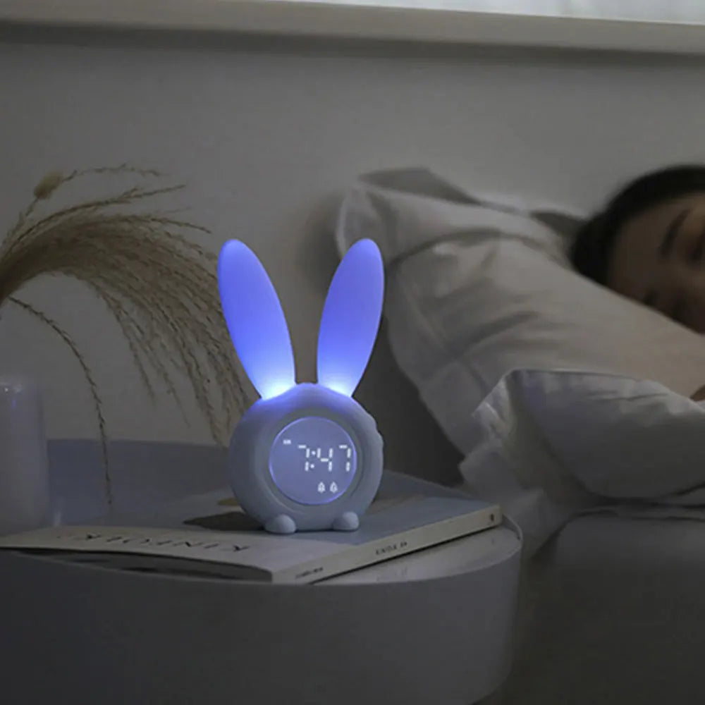 GlowBunny – Cute Bunny Alarm Clock with Soft LED Light and Display