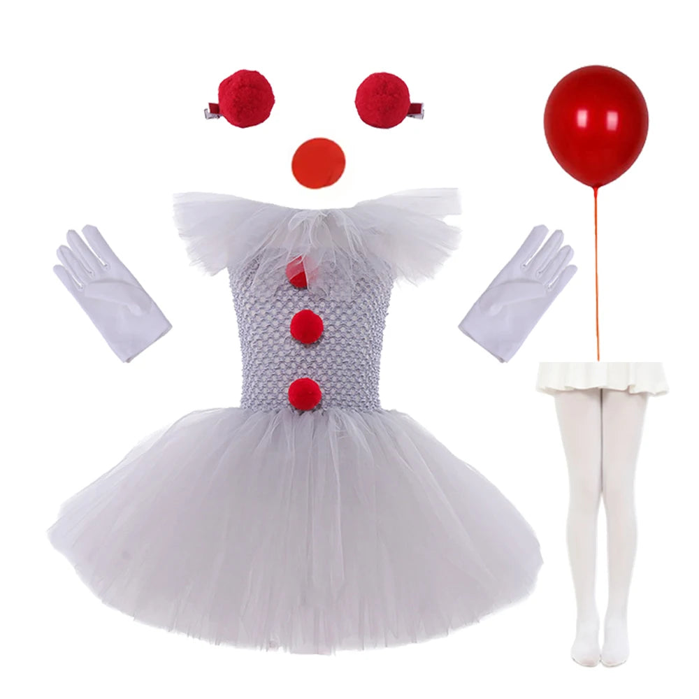 Charlotte Creepy Clown Tutu Dress