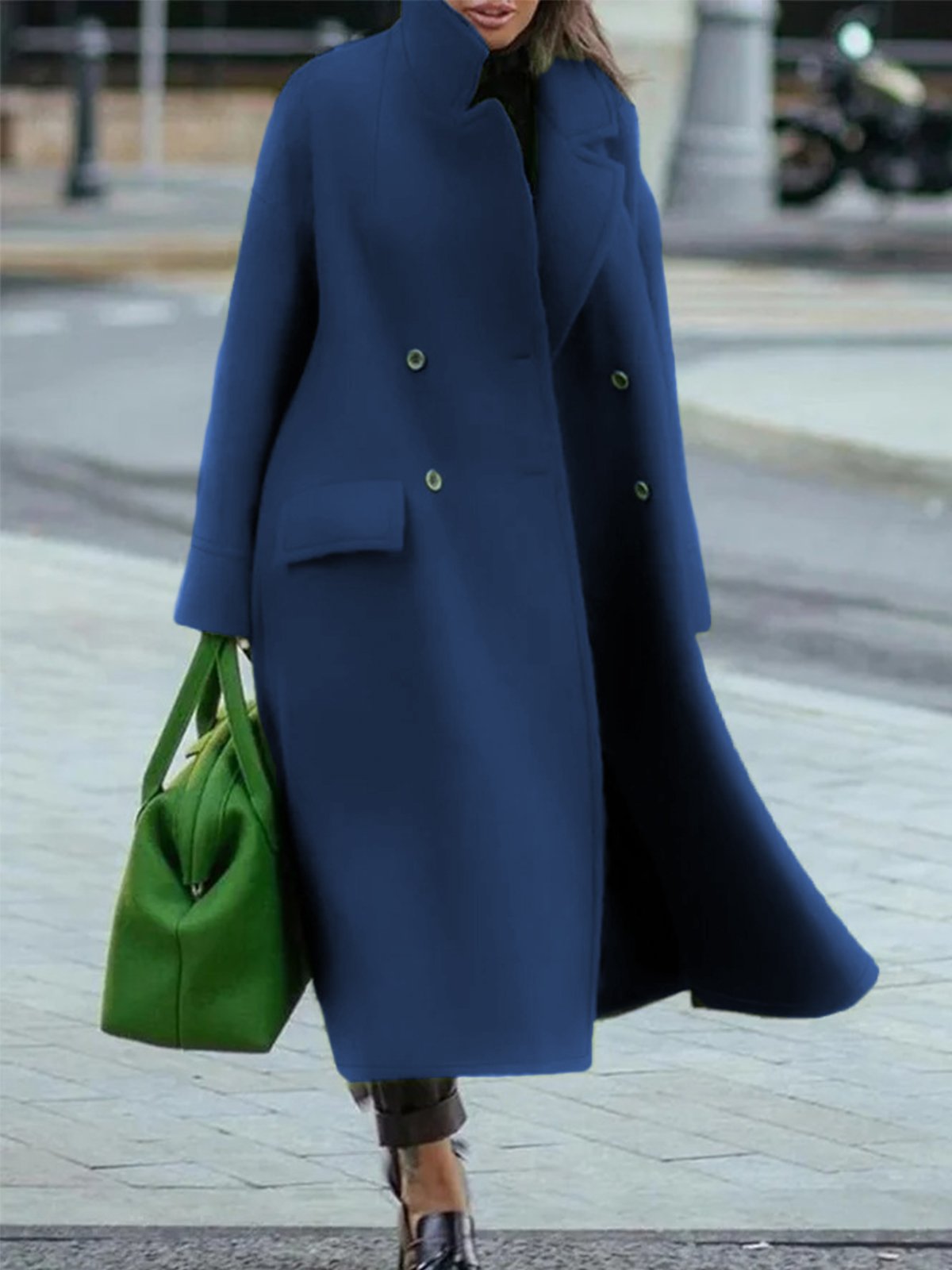 Alicia - Elegant double-breasted long coat