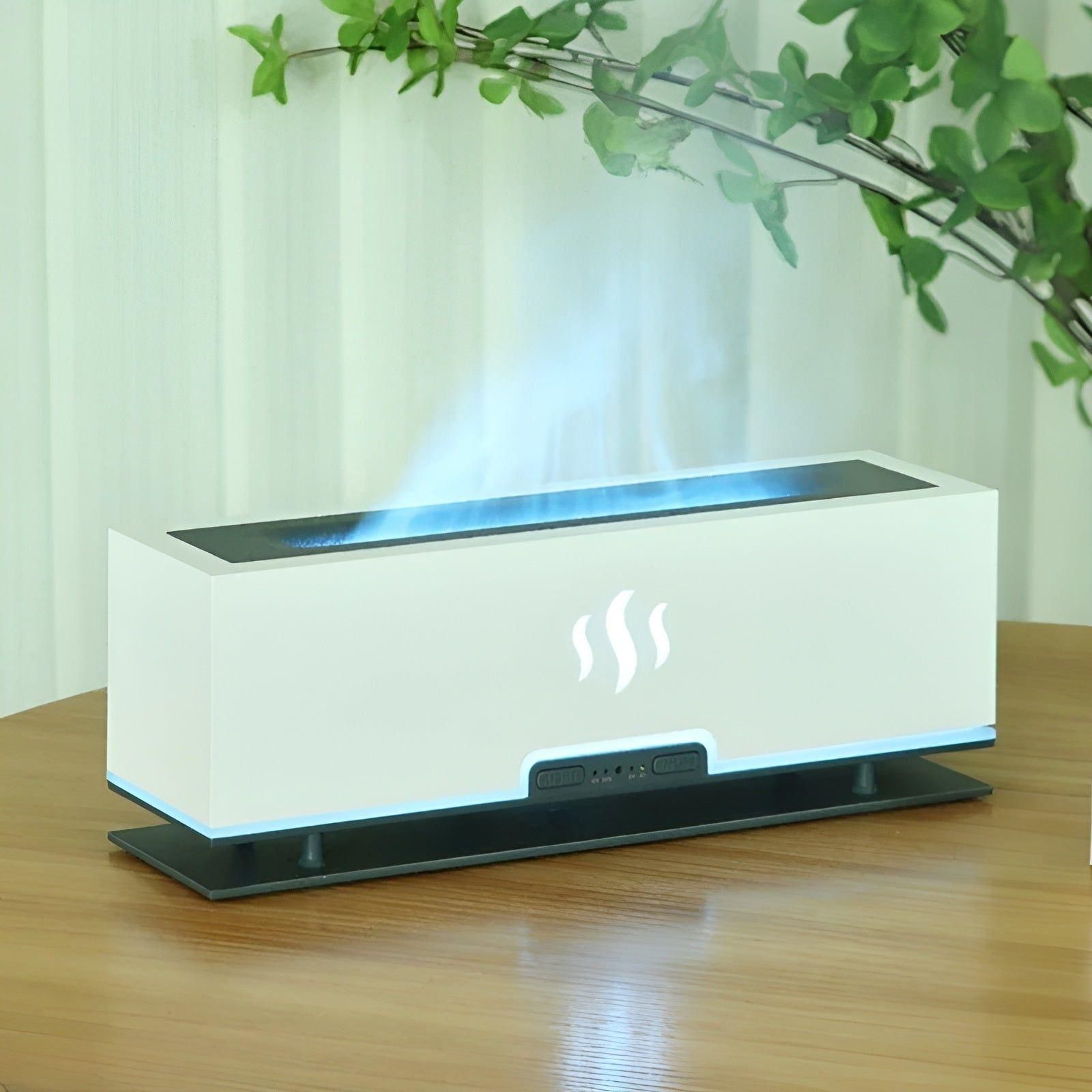 Portable humidifier with flame light and fragrance