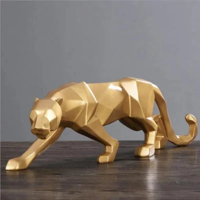 Panther Statue - Elegant Geometric Sculpture