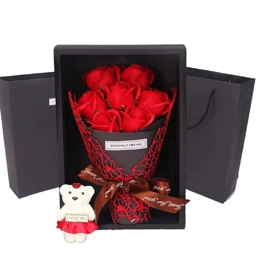 7 Rose Soap Bouquet Gift Box