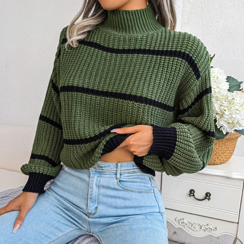 Letecia Minimalist Striped Knit Sweater