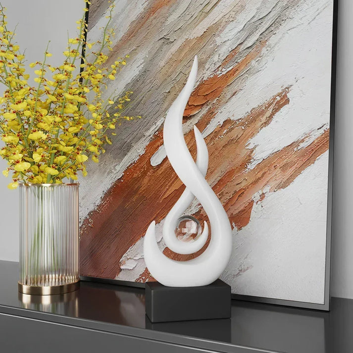 FlowSphere decorative sculpture - elegant room decoration