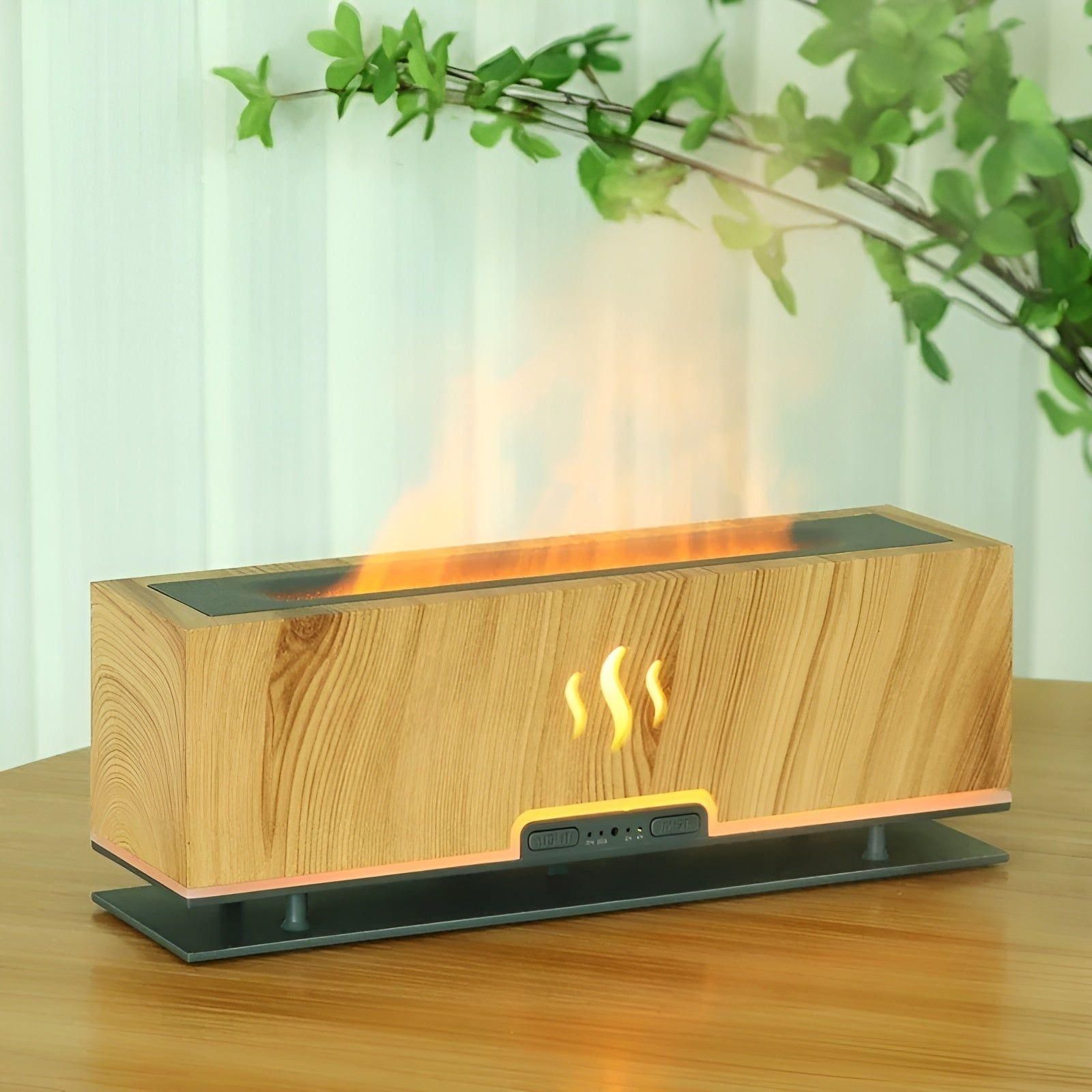 Portable humidifier with flame light and fragrance