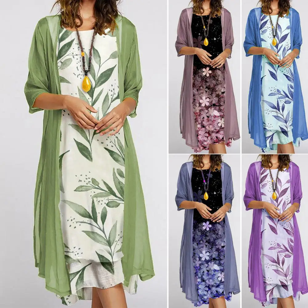 Liva Round Neck Dress for Women in a Light and Elegant Design
