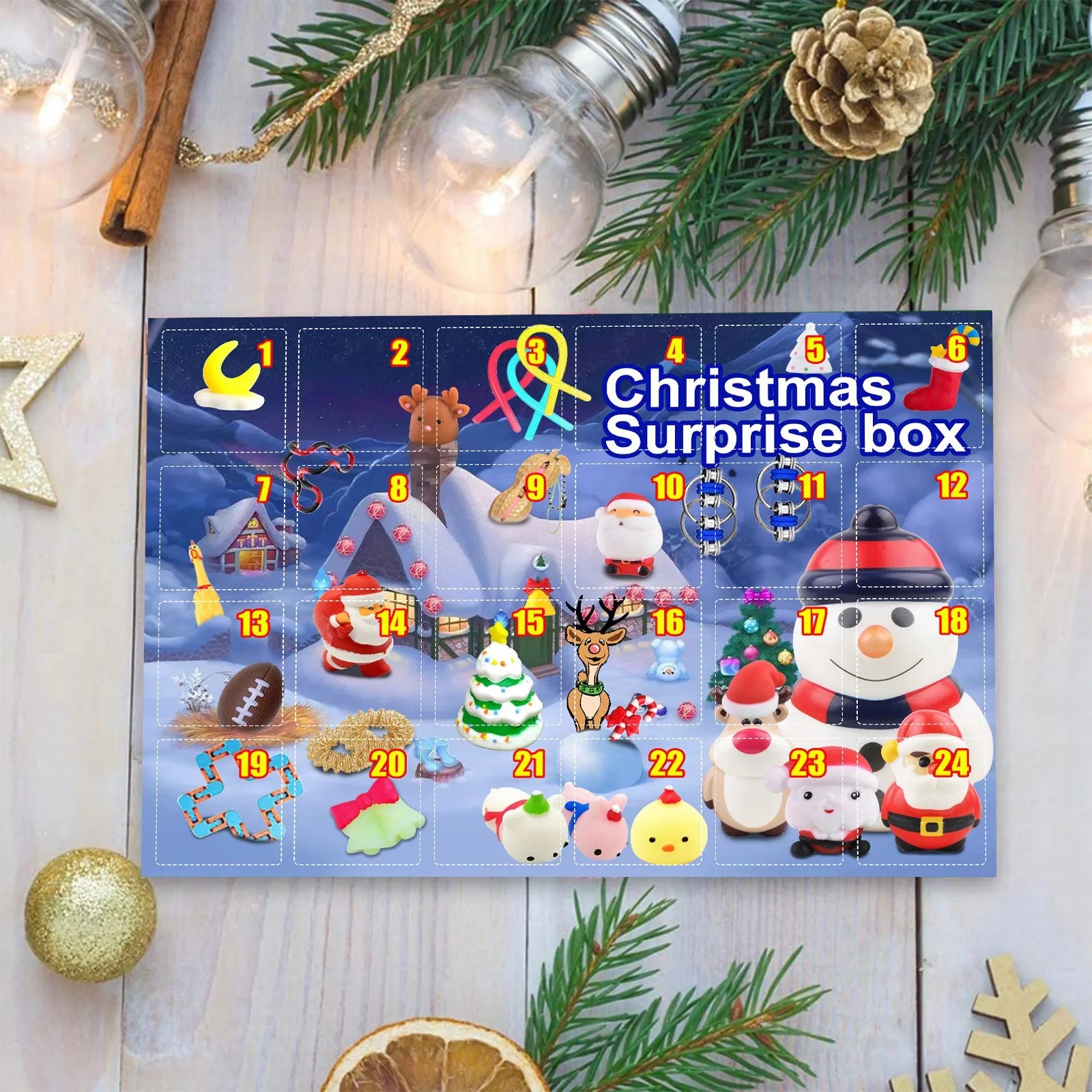 Surprise Christmas Hand-Torn Calendar Gift Box