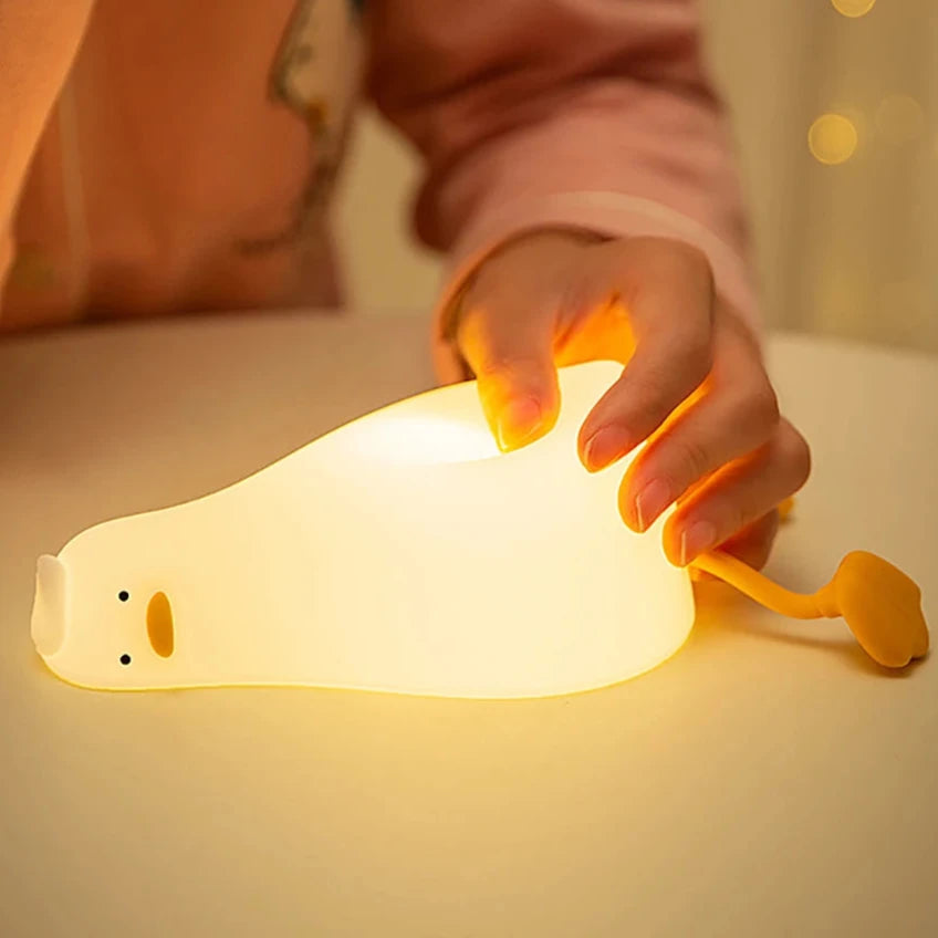 Cute Duck Nightlights Rechargeable Silicone Lamp