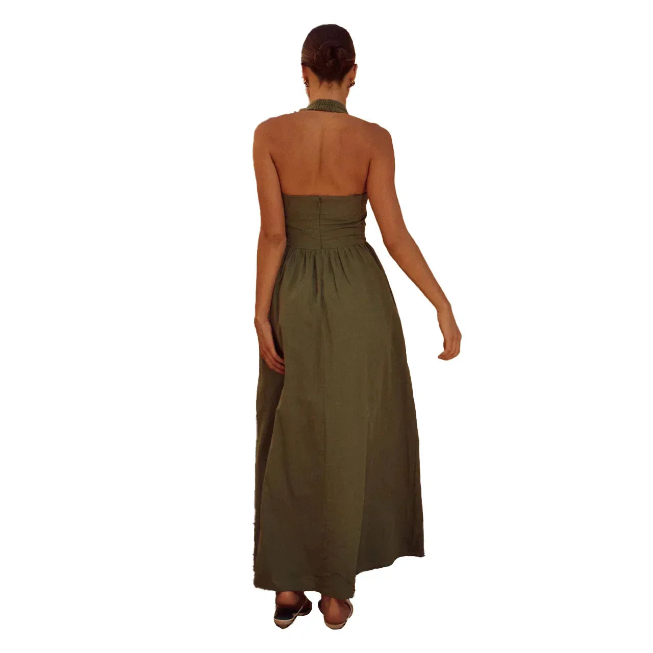 Pernilla – Elegant Maxi Dress with Halterneck Cutout