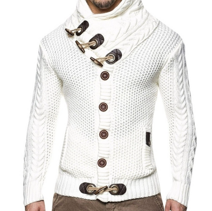 Kristian - Turtleneck Sweater with Buckles and Pockets