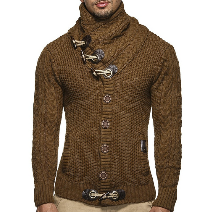 Kristian - Turtleneck Sweater with Buckles and Pockets