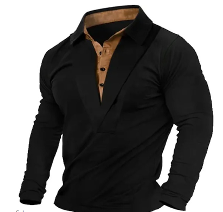 Conan Slim-Fit long-sleeve sweatshirt with button collar