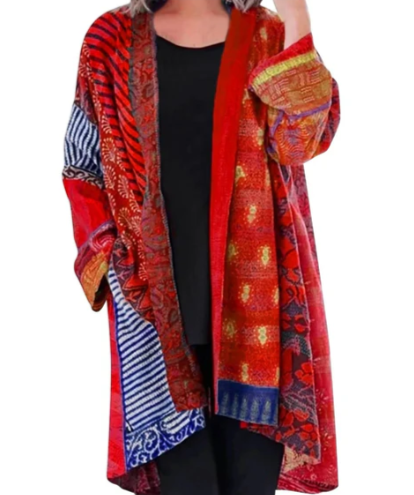 Jenika Bohemian Patchwork Long Coat