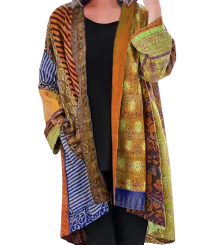 Jenika Bohemian Patchwork Long Coat