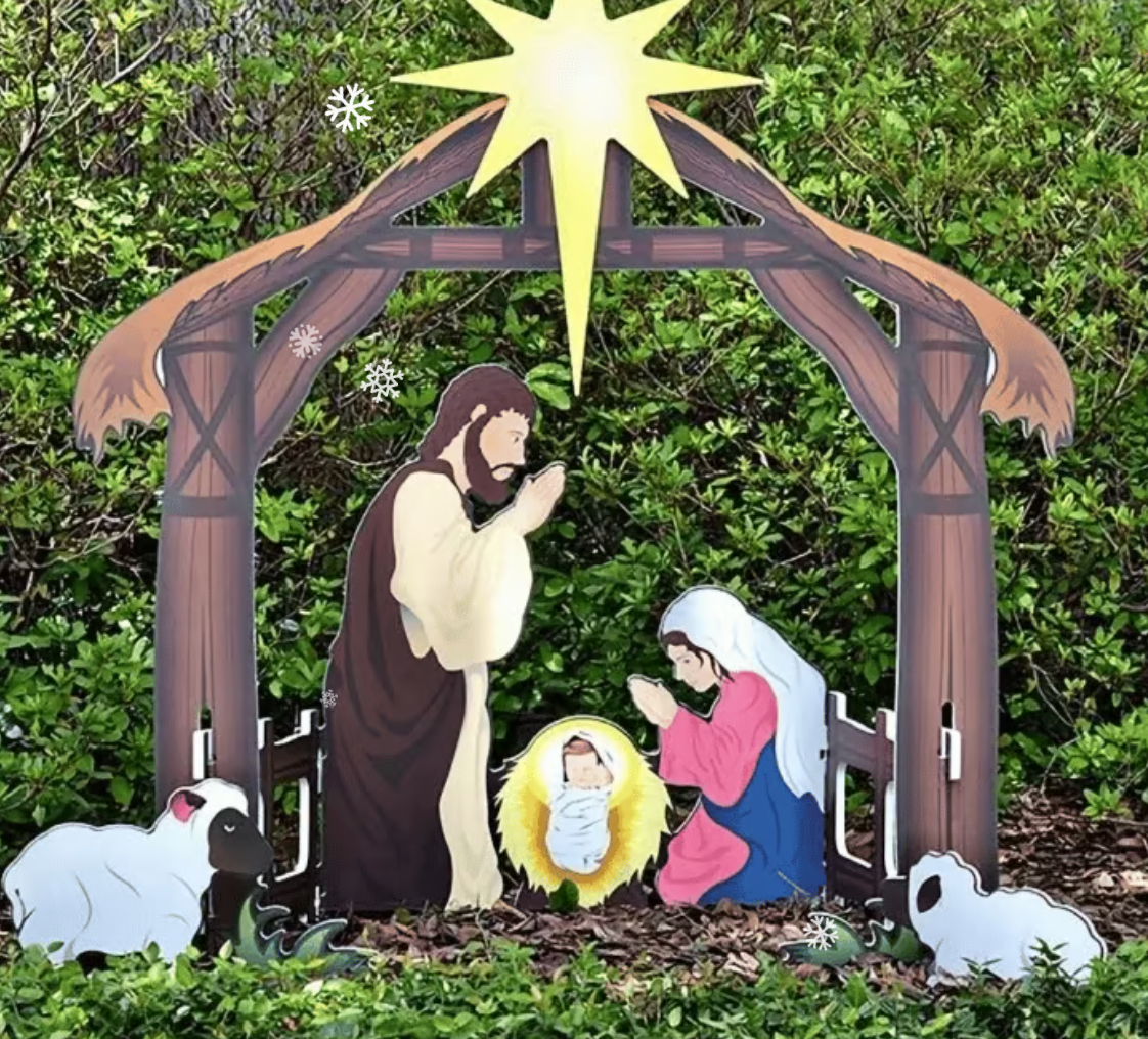 Jesus Christmas Nativity Sign