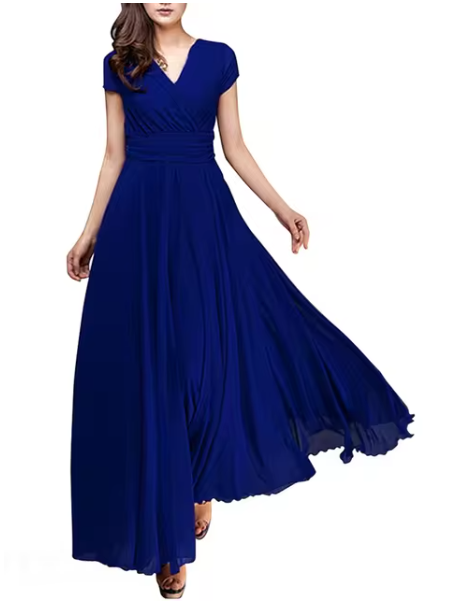 Claire Glamour | V-Neck Long Evening Dress