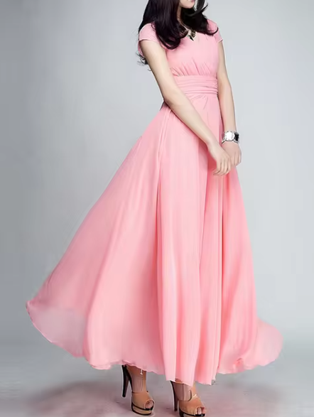 Claire Glamour | V-Neck Long Evening Dress