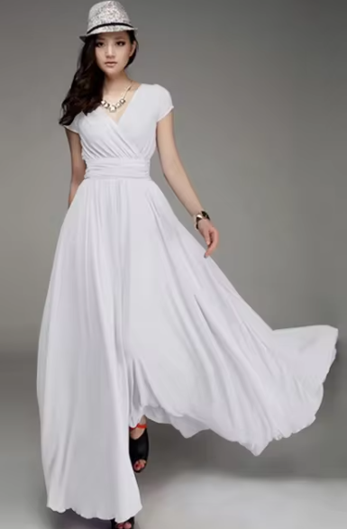 Claire Glamour | V-Neck Long Evening Dress