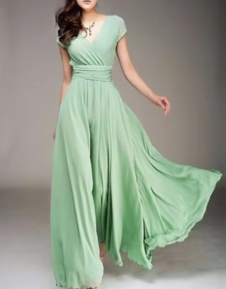 Claire Glamour | V-Neck Long Evening Dress