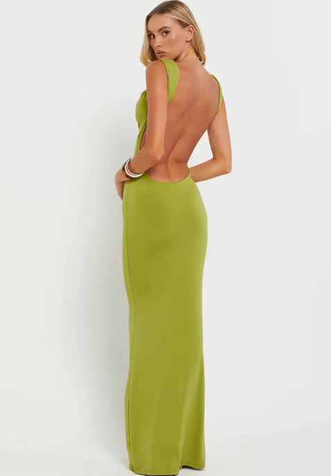 Trina | Double Shoulder Straps Backless Dress