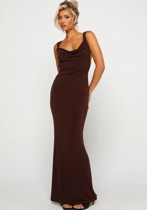 Trina | Double Shoulder Straps Backless Dress