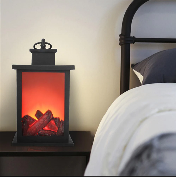 Flameless Fire Realistic Lantern Lamp