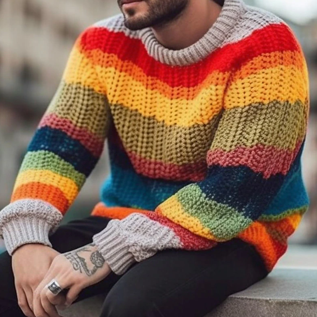 Alexander multi-colored striped sweater