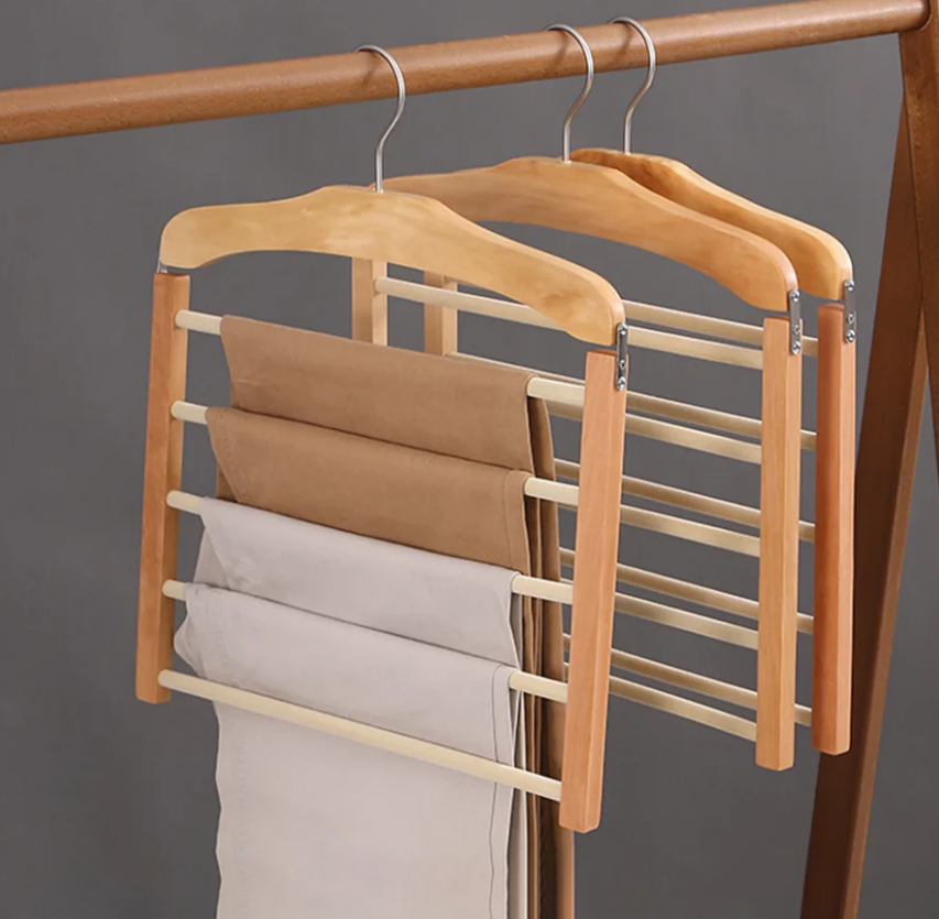 WoodFlex | Multifunctional and Practical Clothes Hanger