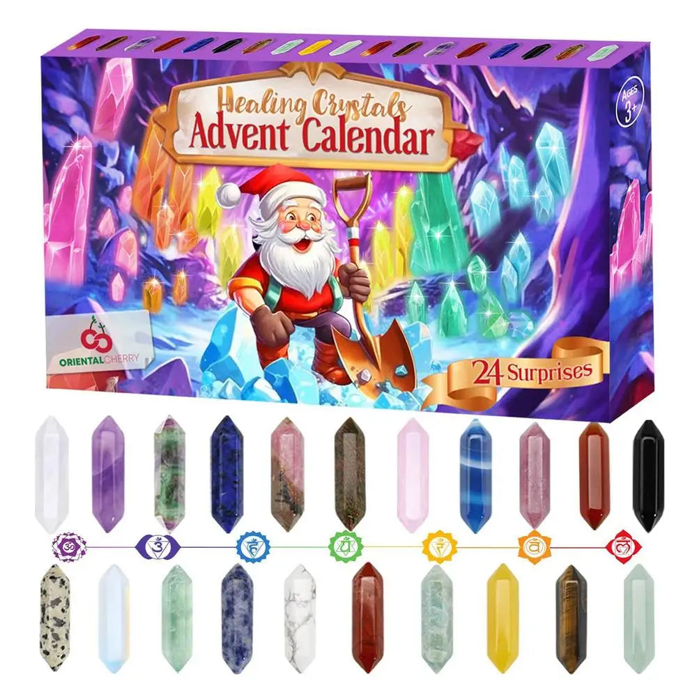 Crystals Advent Calendar 2024 for Christmas 24 Days Countdown