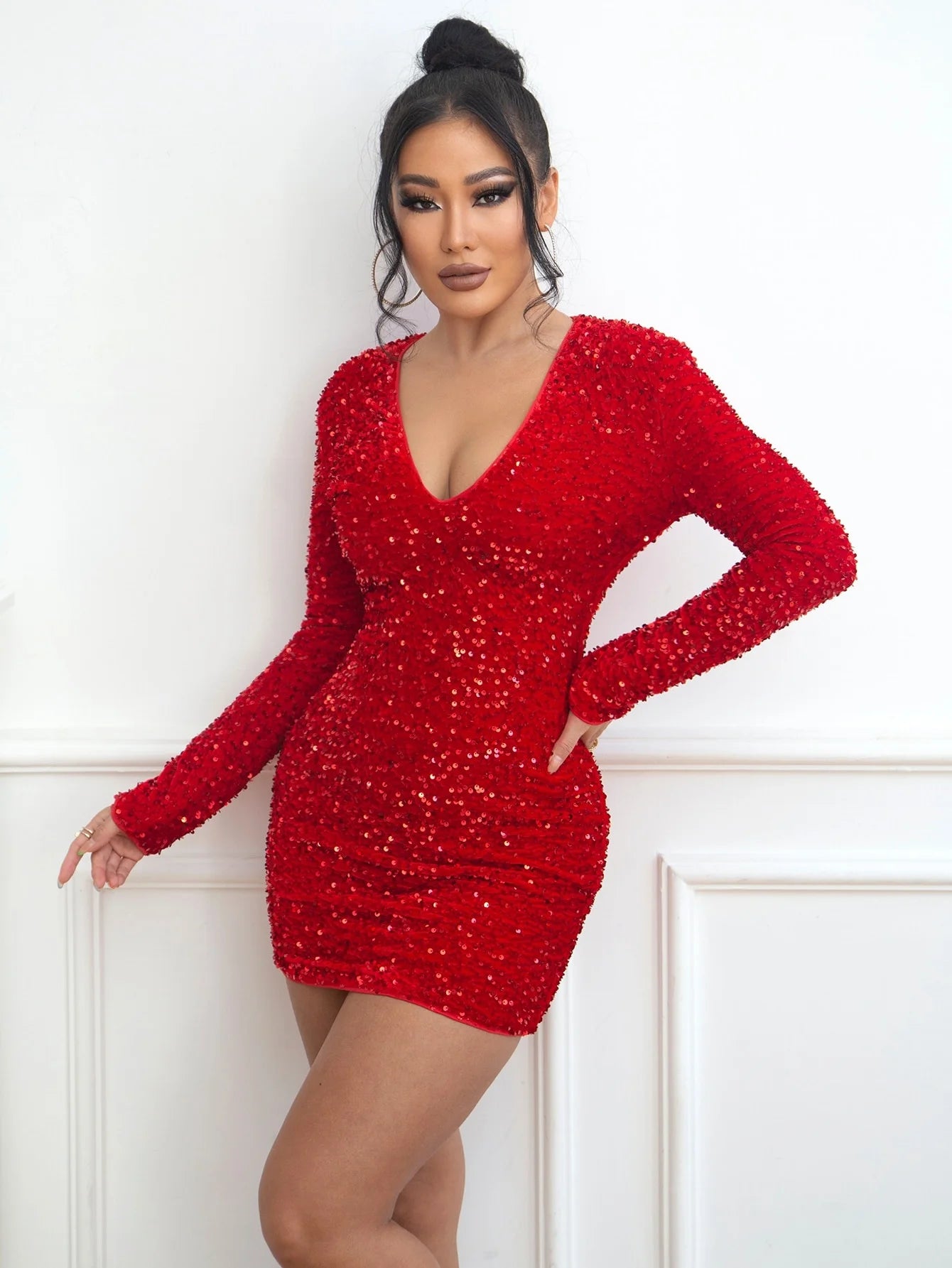 Brina Elegant Sequins Dress