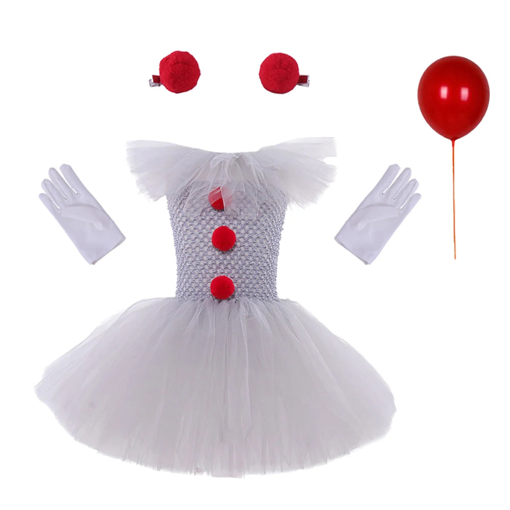 Charlotte Creepy Clown Tutu Dress