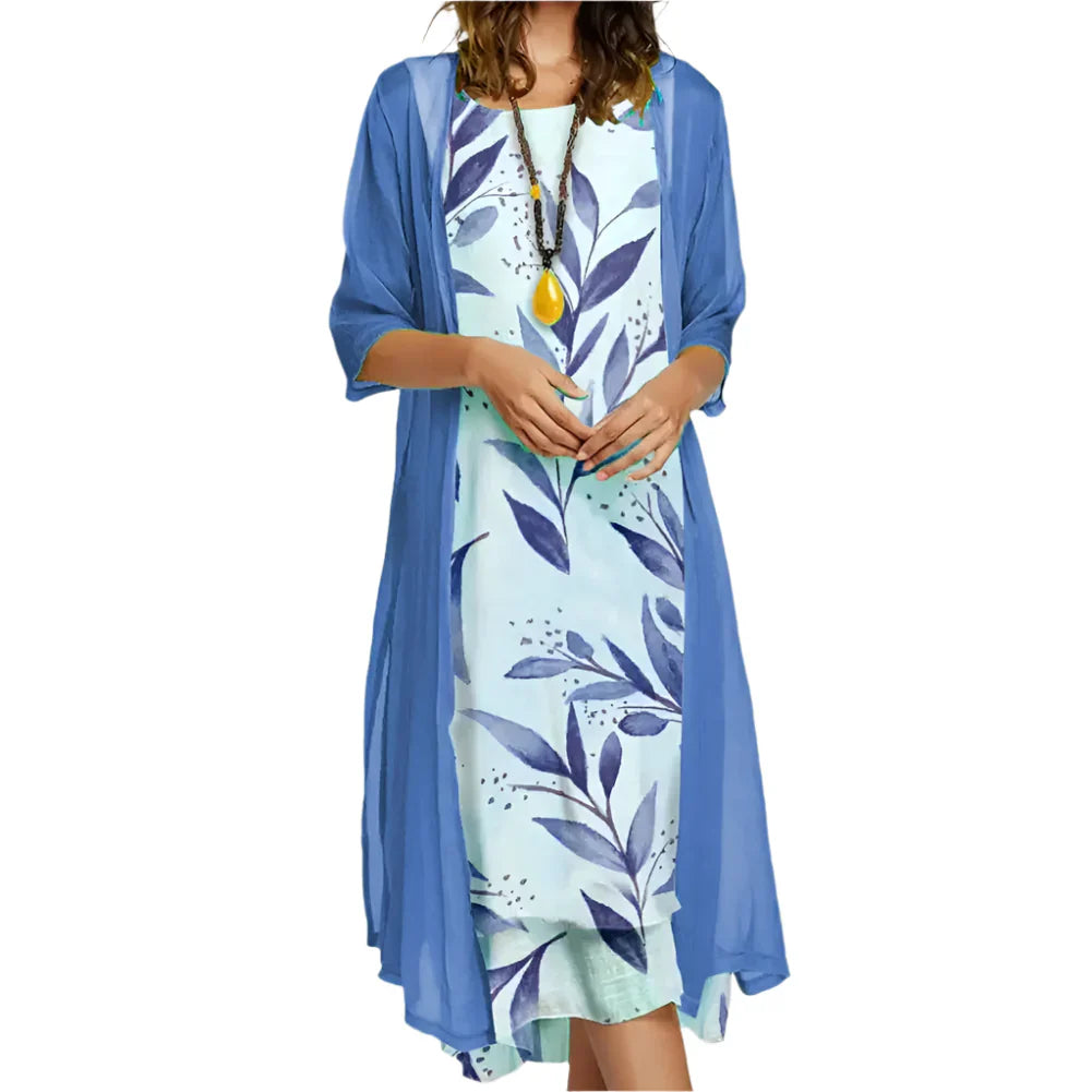 Liva Round Neck Dress for Women in a Light and Elegant Design
