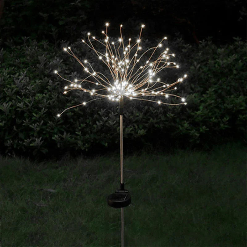 Waterproof Solar-Powered LED Firework Lights