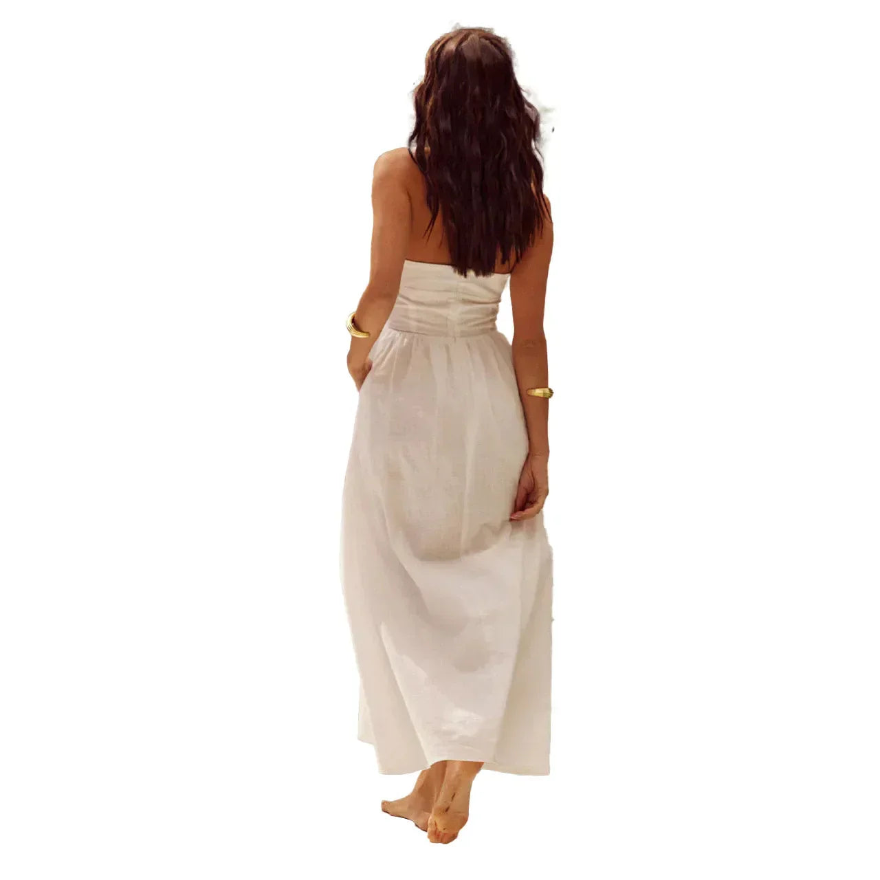 Pernilla – Elegant Maxi Dress with Halterneck Cutout