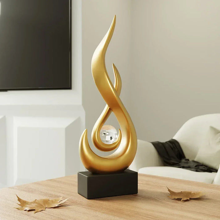 FlowSphere decorative sculpture - elegant room decoration