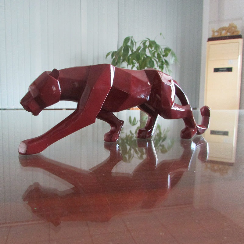 Panther Statue - Elegant Geometric Sculpture