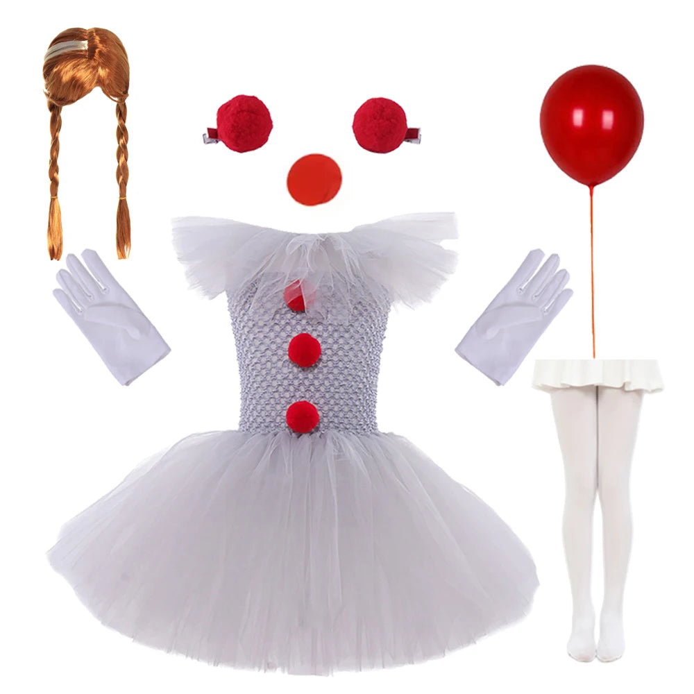 Charlotte Creepy Clown Tutu Dress