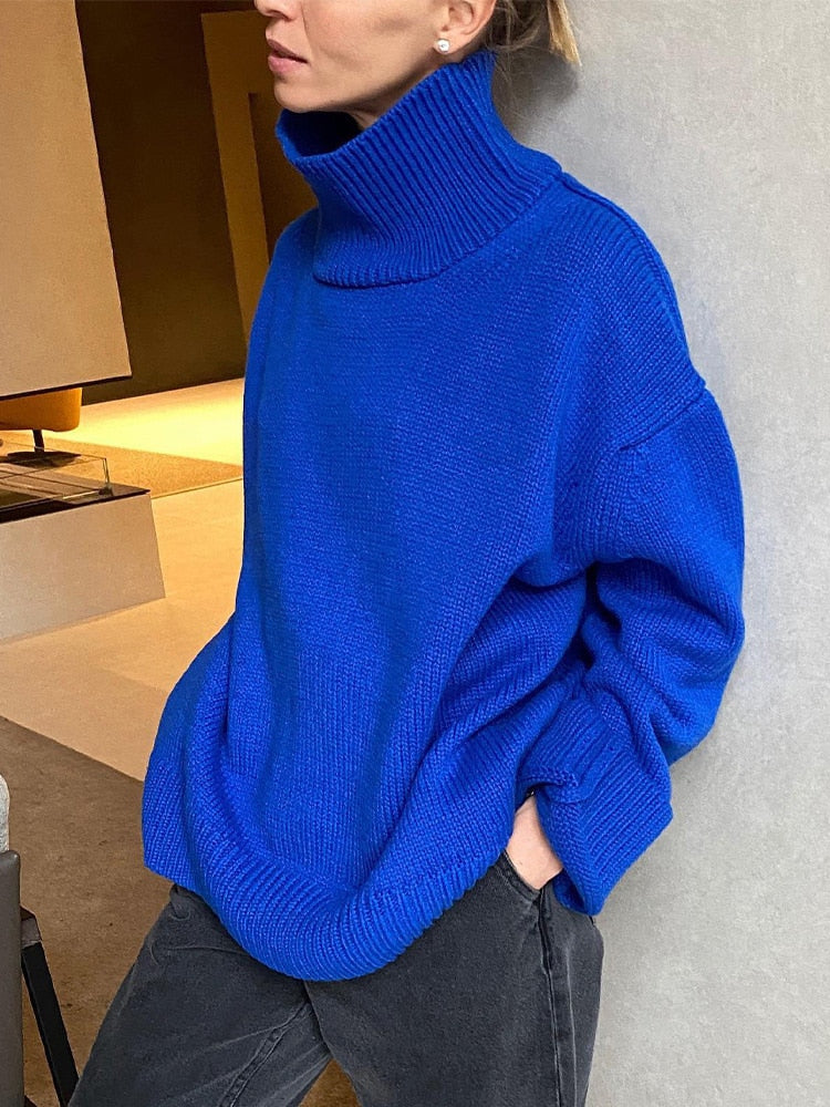 Sevi - Oversized knitted roll-neck sweater