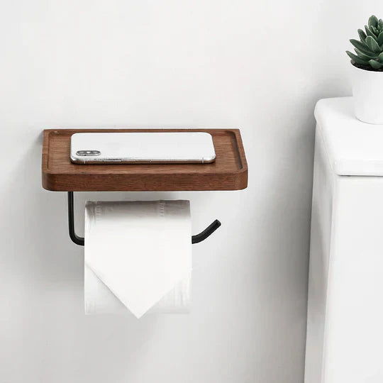 WoodGuard - Elegant wood holder for a neat and tidy bathroom