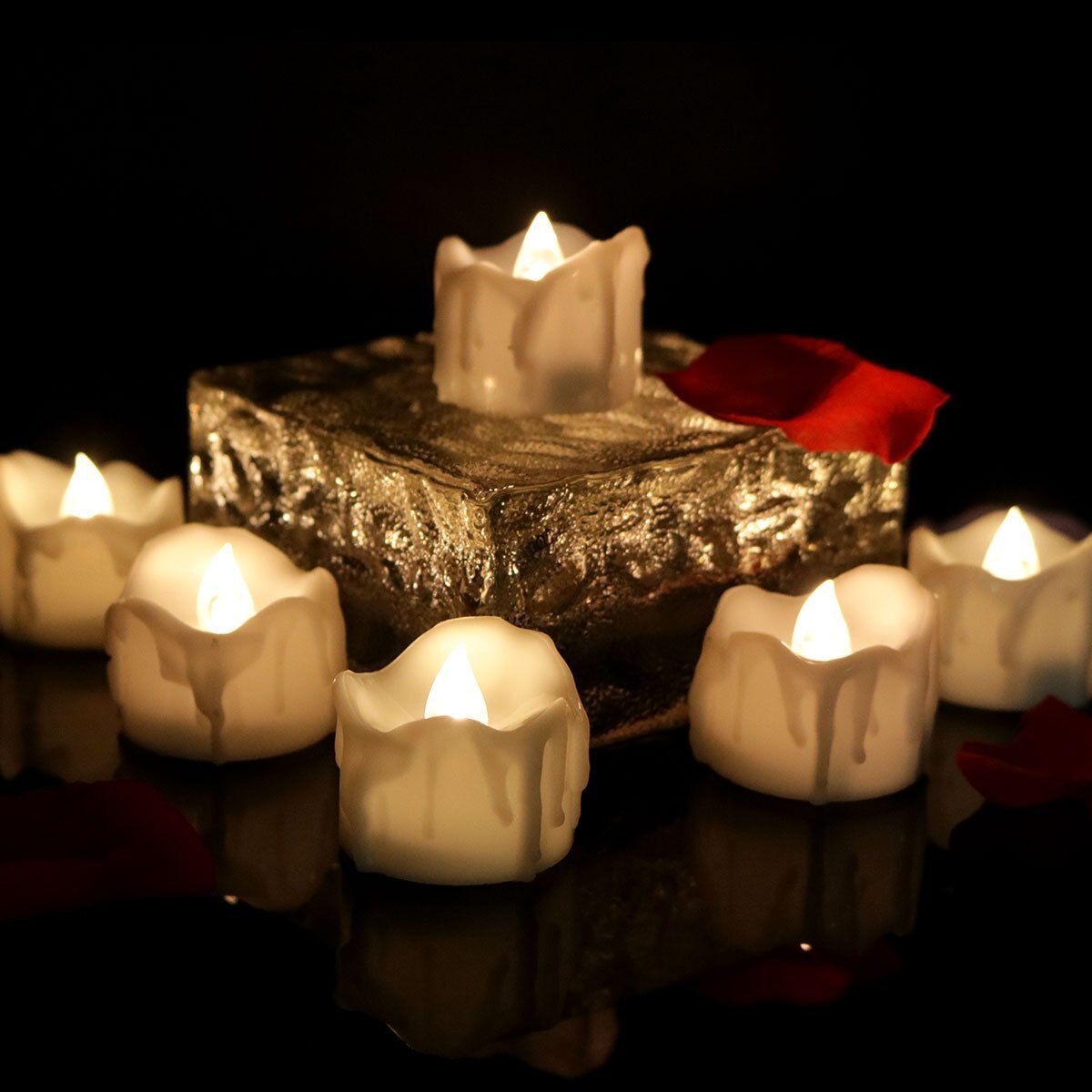 GlowEase LED Tea Lights with Remote Control