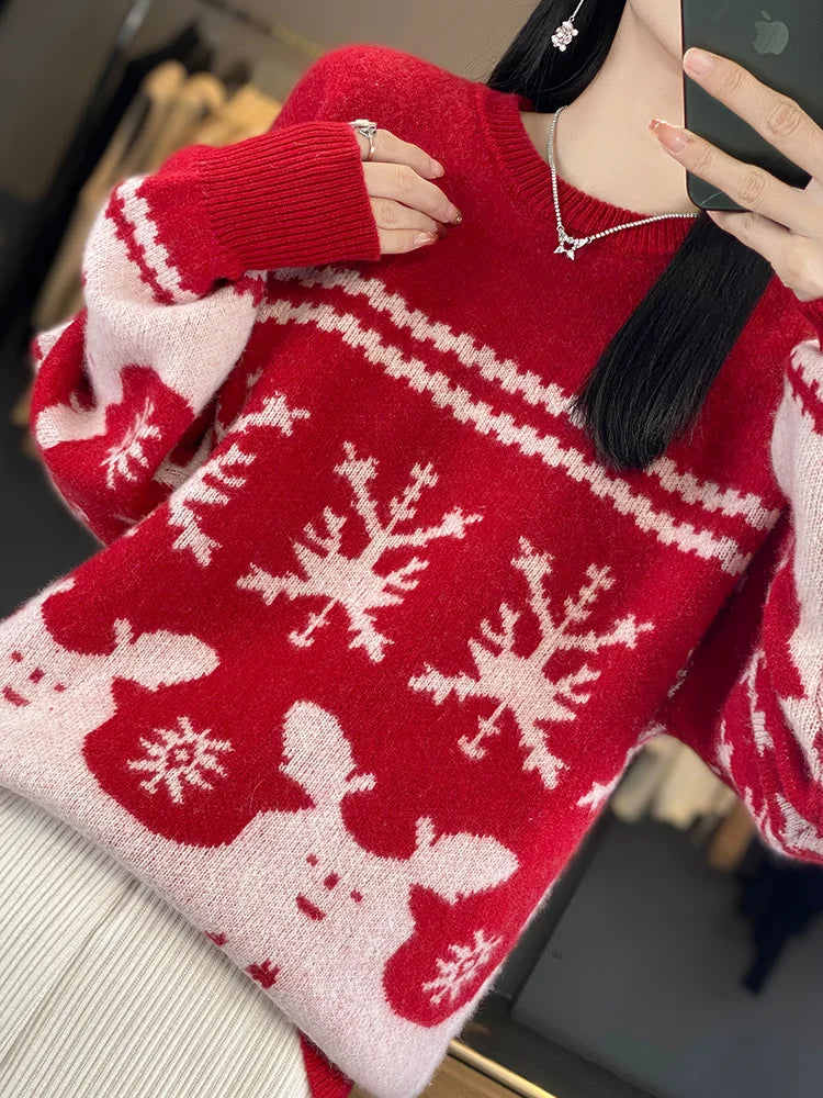 Dana - Women Christmas Knitted Wool Pullover