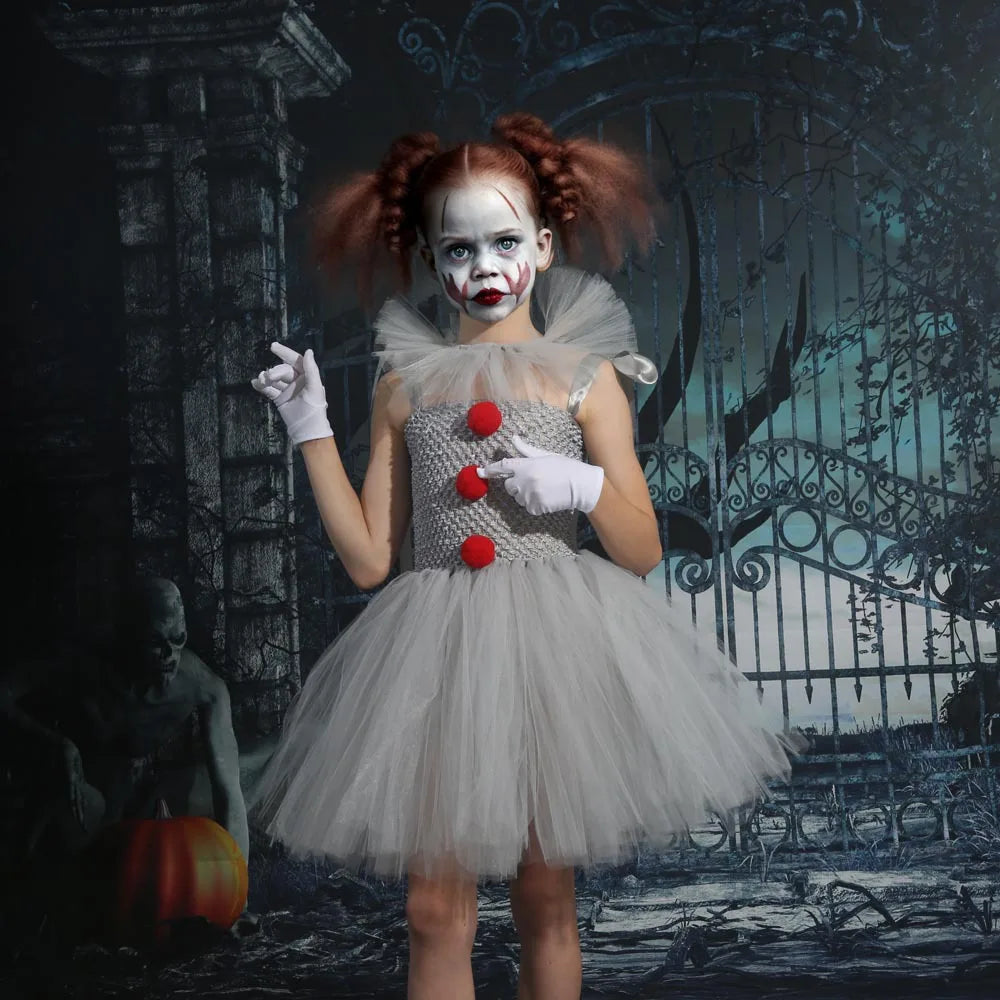 Charlotte Creepy Clown Tutu Dress