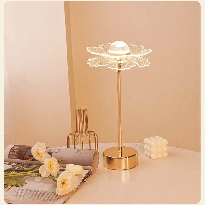 Retro Gold Acrylic LED Desk Lamp