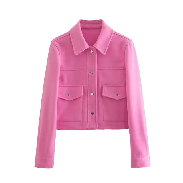 Sara - Jacket with Deep Pocket and Button