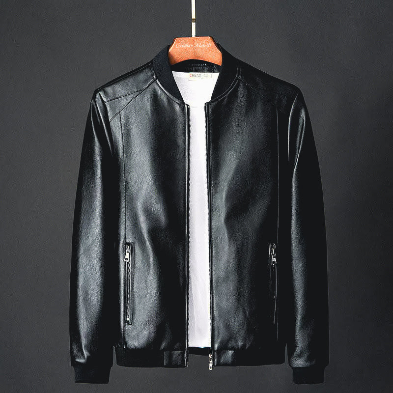 Edge| Men's Zipper Leather Jacket